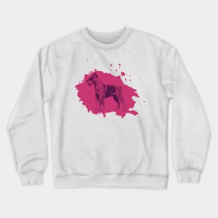 Schnauzer Sketch Purple Splash Crewneck Sweatshirt